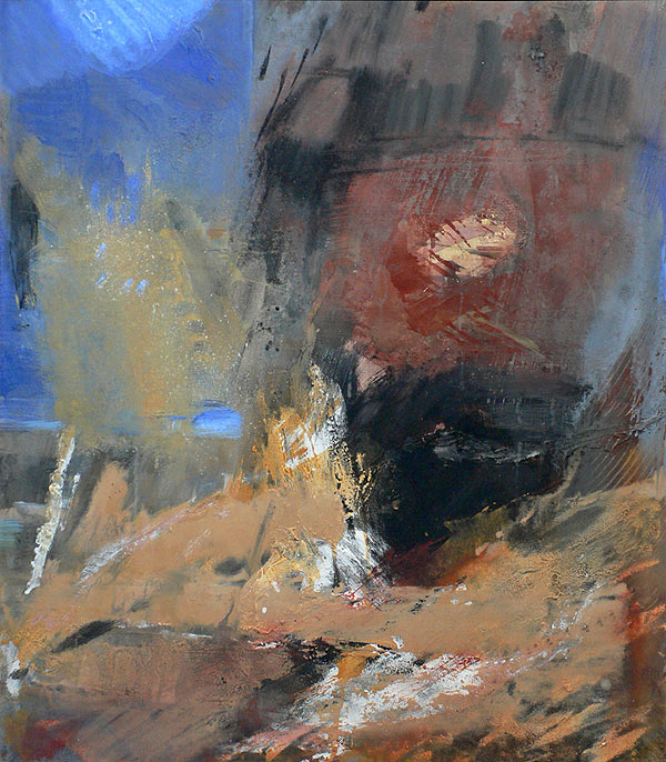 Bewegte Landschaft - Tempera, 60x60 cm, 2008 - Barabara Kirchner