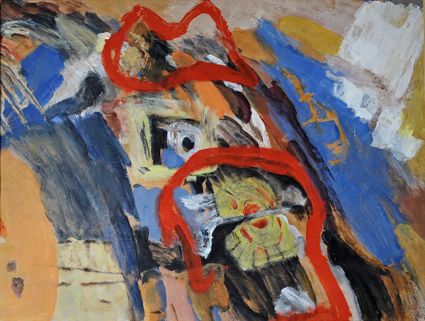 Achterbahn - Acryl, 42x57 cm, 1986, Barbara Kirchner
