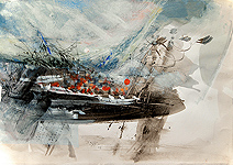 Barbara Kirchner, Zeichnung, Mischtechnik